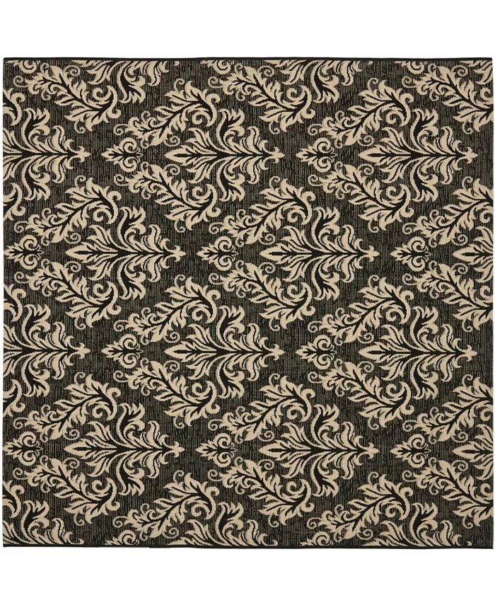 Safavieh Courtyard Black and Creme 6'7