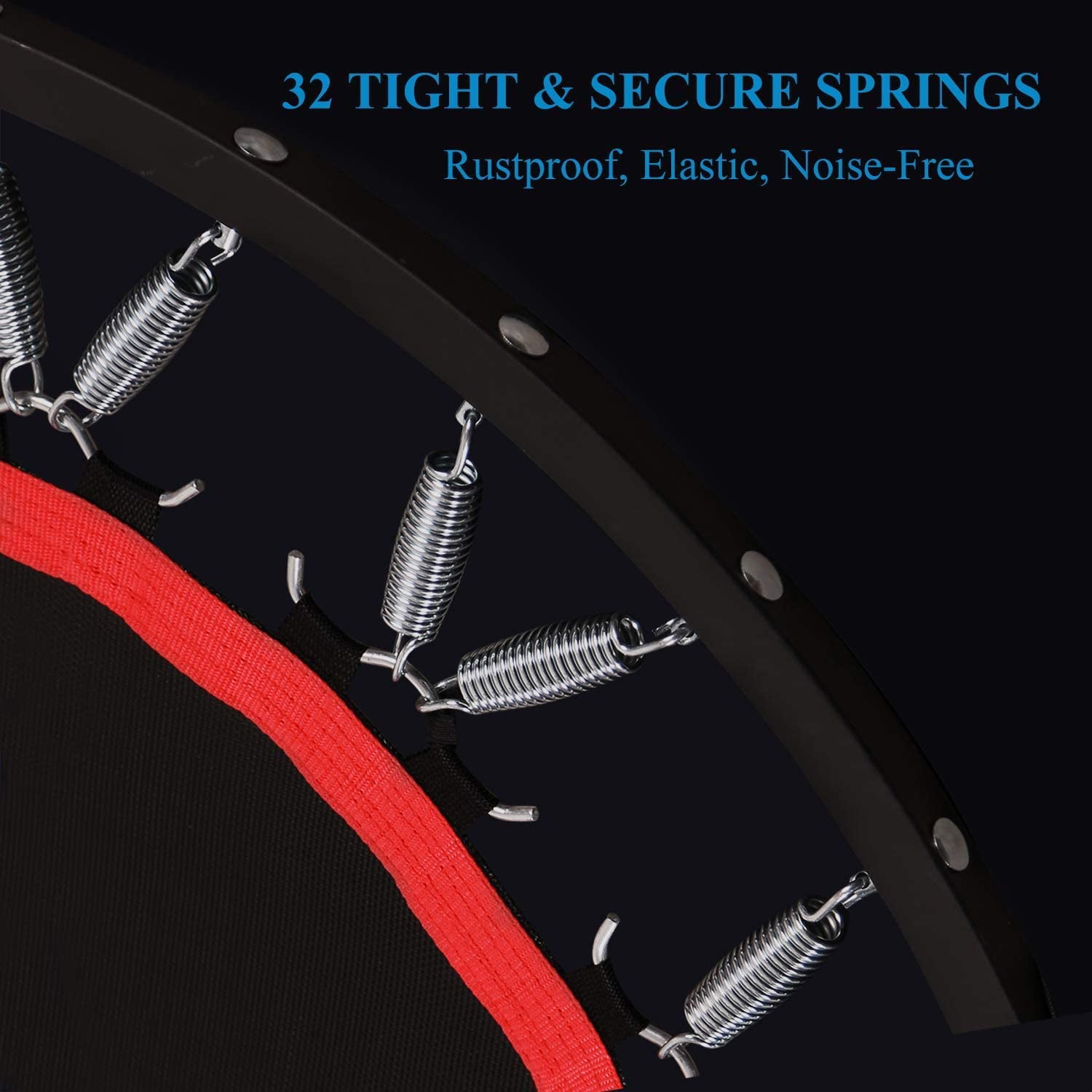 REDCAMP Mini Trampolines Rebounder for Adults， Foldable Fitness Trampoline with Adjustable Handle for Indoor/Garden/Workout