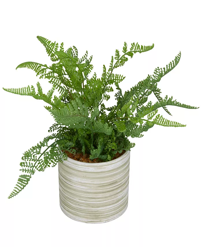 Novogratz Collection Traditional Fern Artificial Plant， 10.55