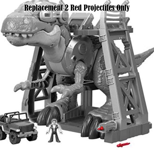 Replacement Parts for Imaginext Jurassic World Jurassic Rex - FMX85 ~ Includes 2 Red Replacement Projectiles