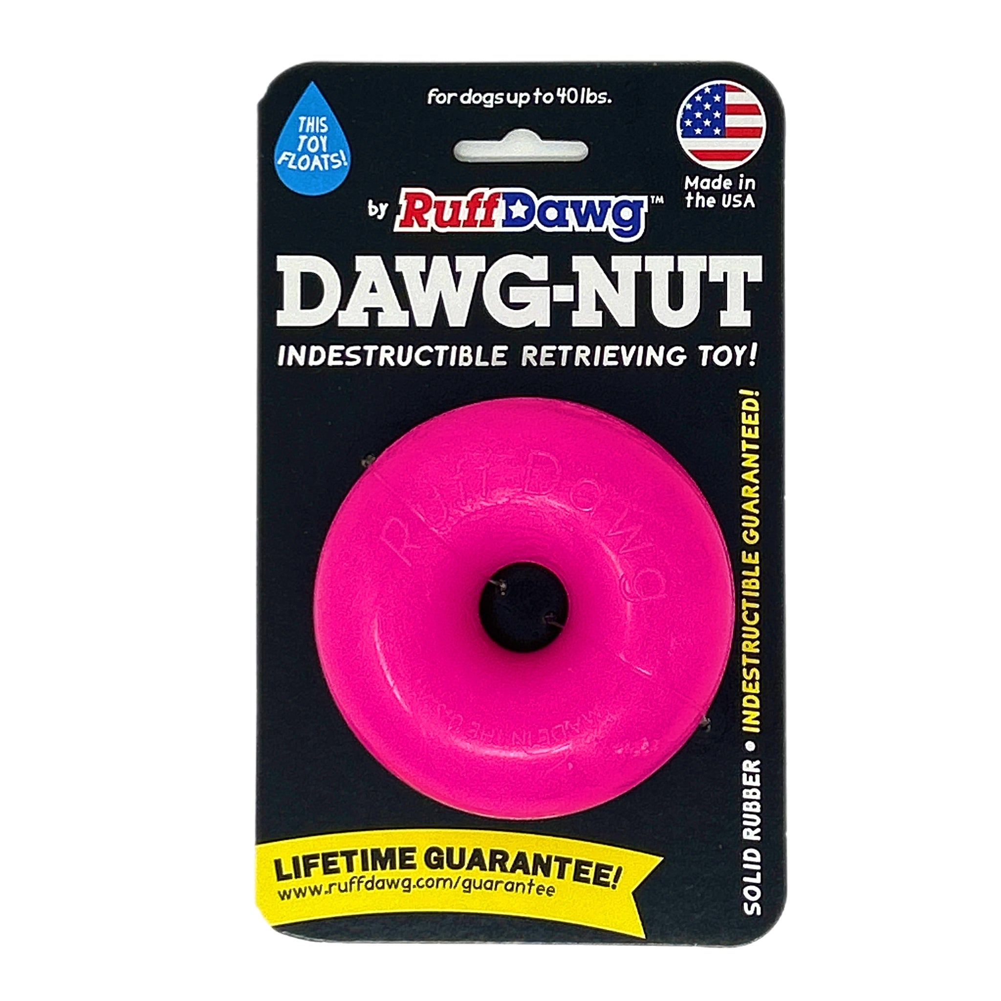 Dawg Nut Rubber Retrieving Dog Toy by RuffDawg
