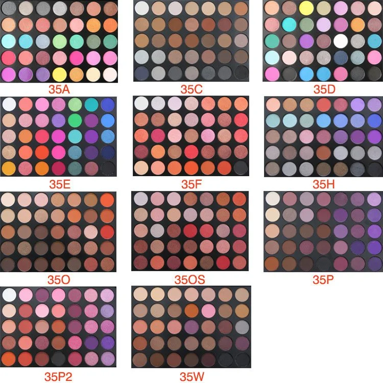 35 Colors Pigmented Matte Shimmer Nature Eye Shadow