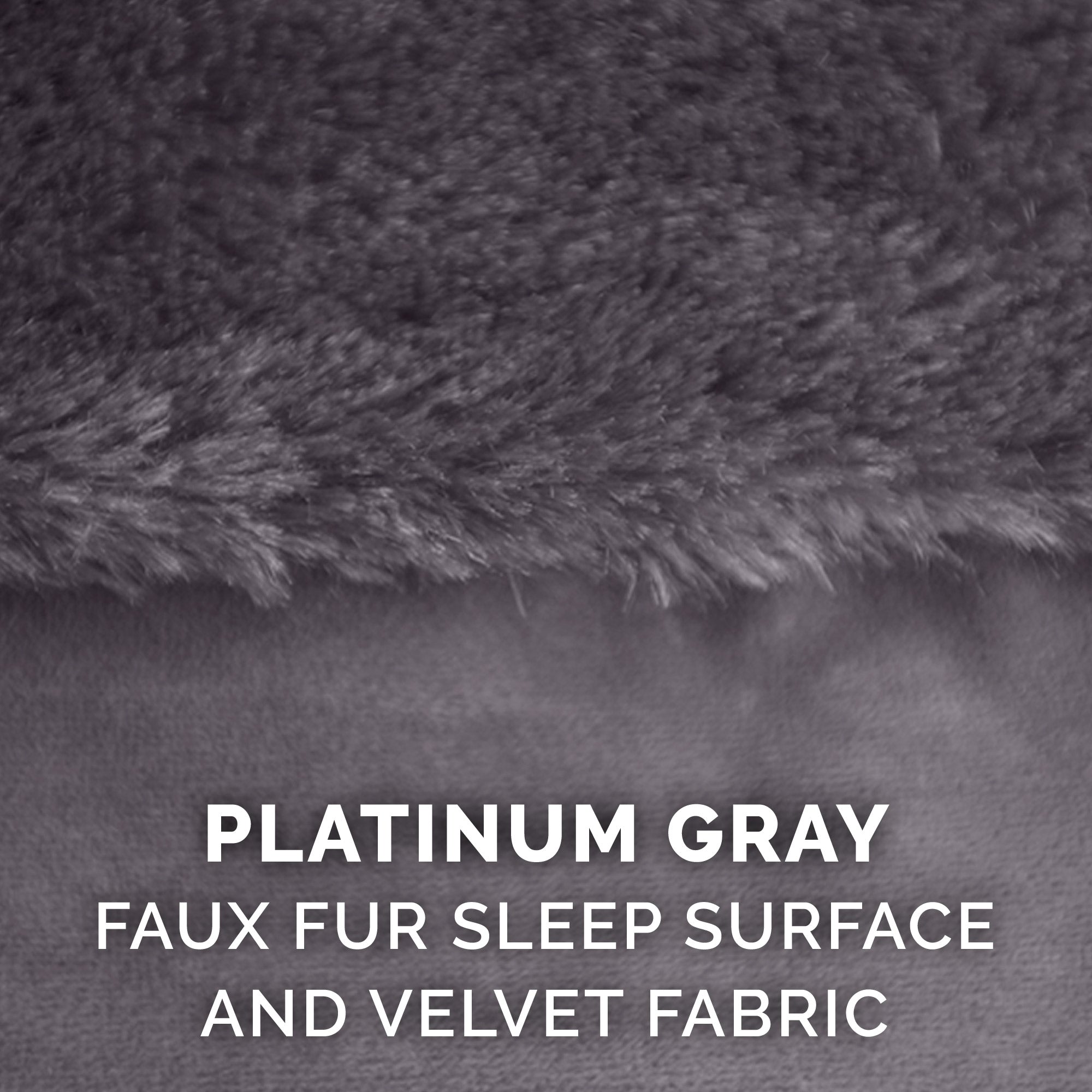 FurHaven Pet Products | Deluxe Orthopedic Plush and Velvet L-Shaped Chaise Couch Pet Bed for Dogs and Cats， Platinum Gray， Jumbo Plus