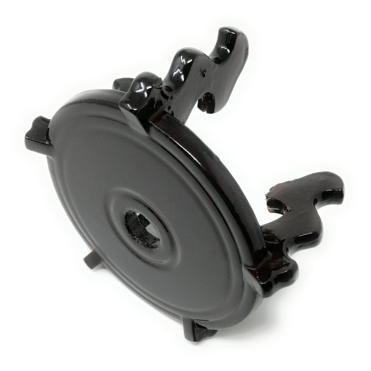 THY COLLECTIBLES Beautiful Hand Craft Rosewood Oriental Fishbowl Vase Stand Round 5