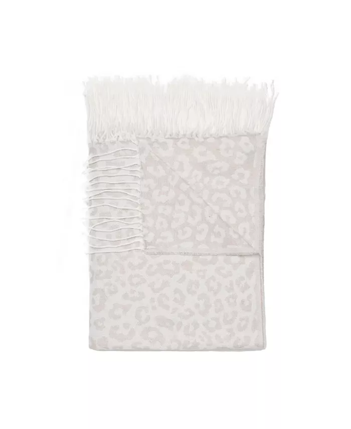 Dormify Leopard Fringe Throw Blanket， 50