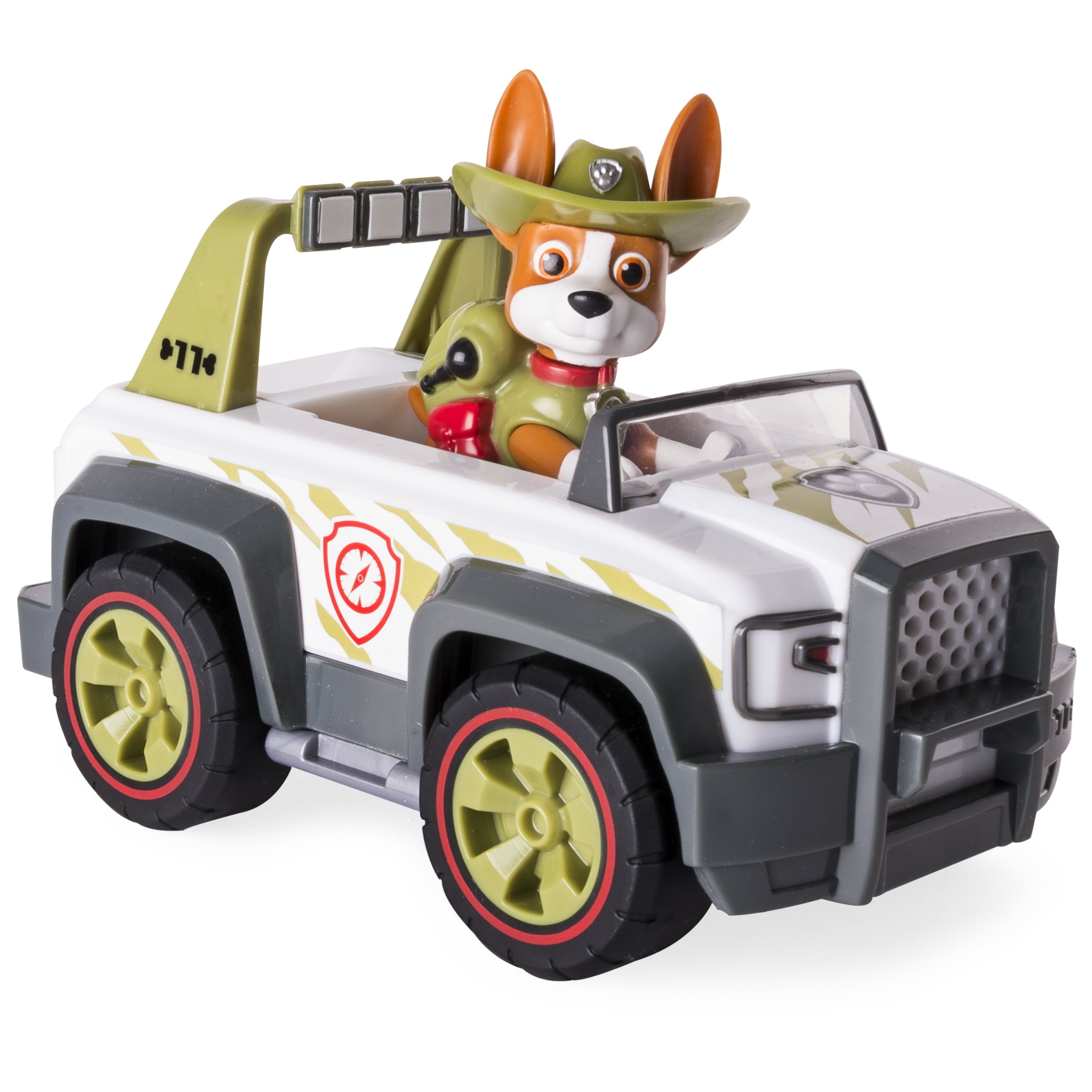 Paw Patrol， Jungle Rescue， Tracker's Jungle Cruiser， Vehicle and Figure