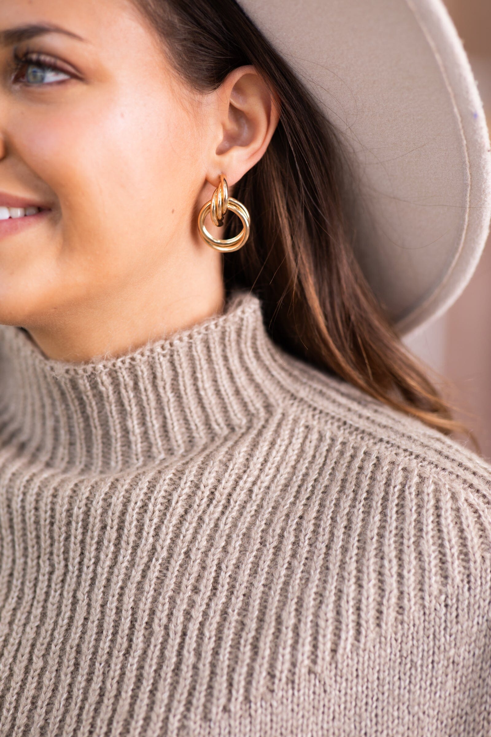 Gold Dual Hoop Earrings