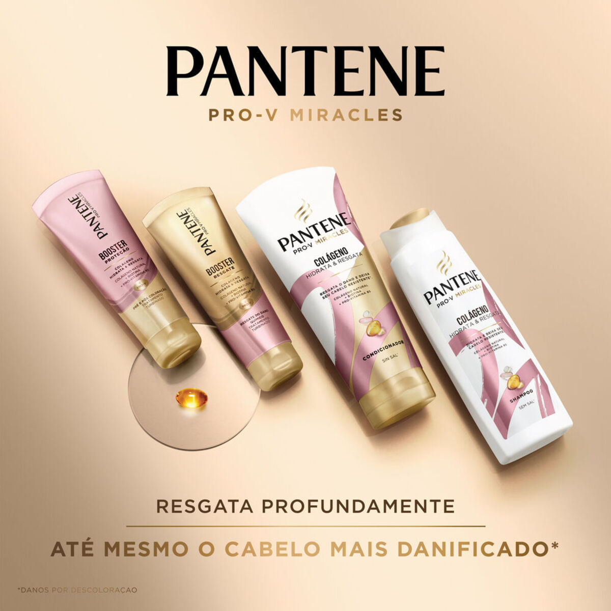 Mascara de tratamento Pantene Pro-V Miracles Colageno Hidrata e Resgata 550ml