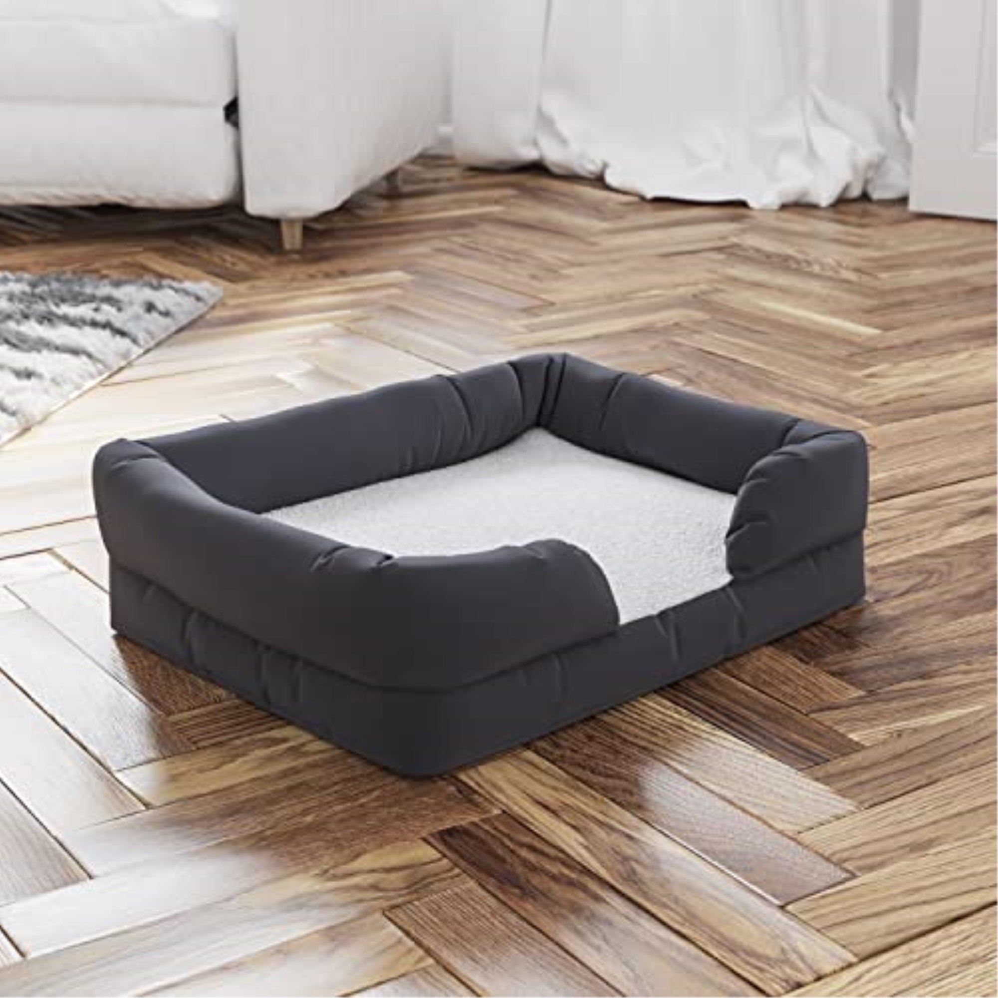 Flash Furniture Cooper Small Memory Foam Pet Bed， Gray