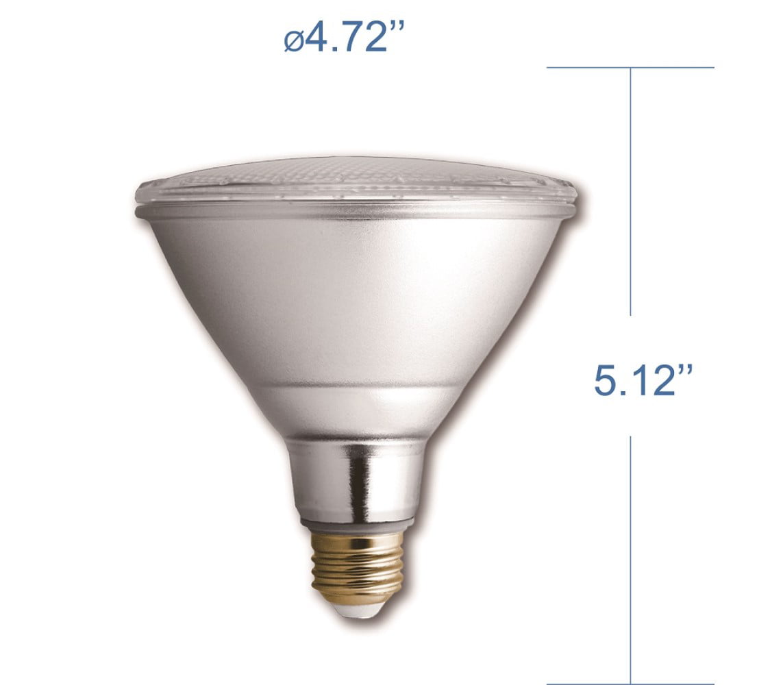 Great Value Glass LED 40°Flood Light 8W， Soft White， E26 base， 2PK