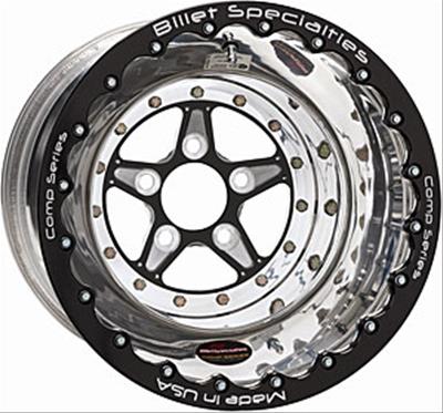 Billet Specialties BCD036167350 Billet Specialties Comp 5 Series Black Double Beadlock Wheels