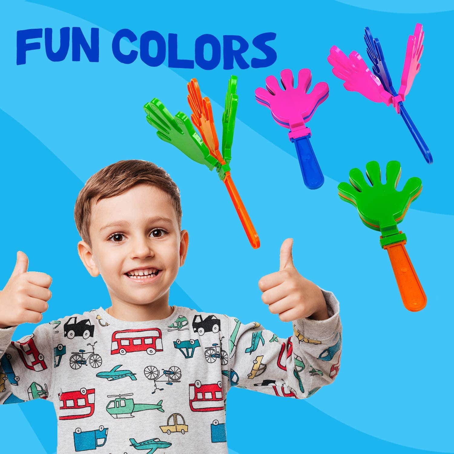 Everything You Need | Kicko Hand Clapper Noisemakers - 12 Pieces Of 75 Inch