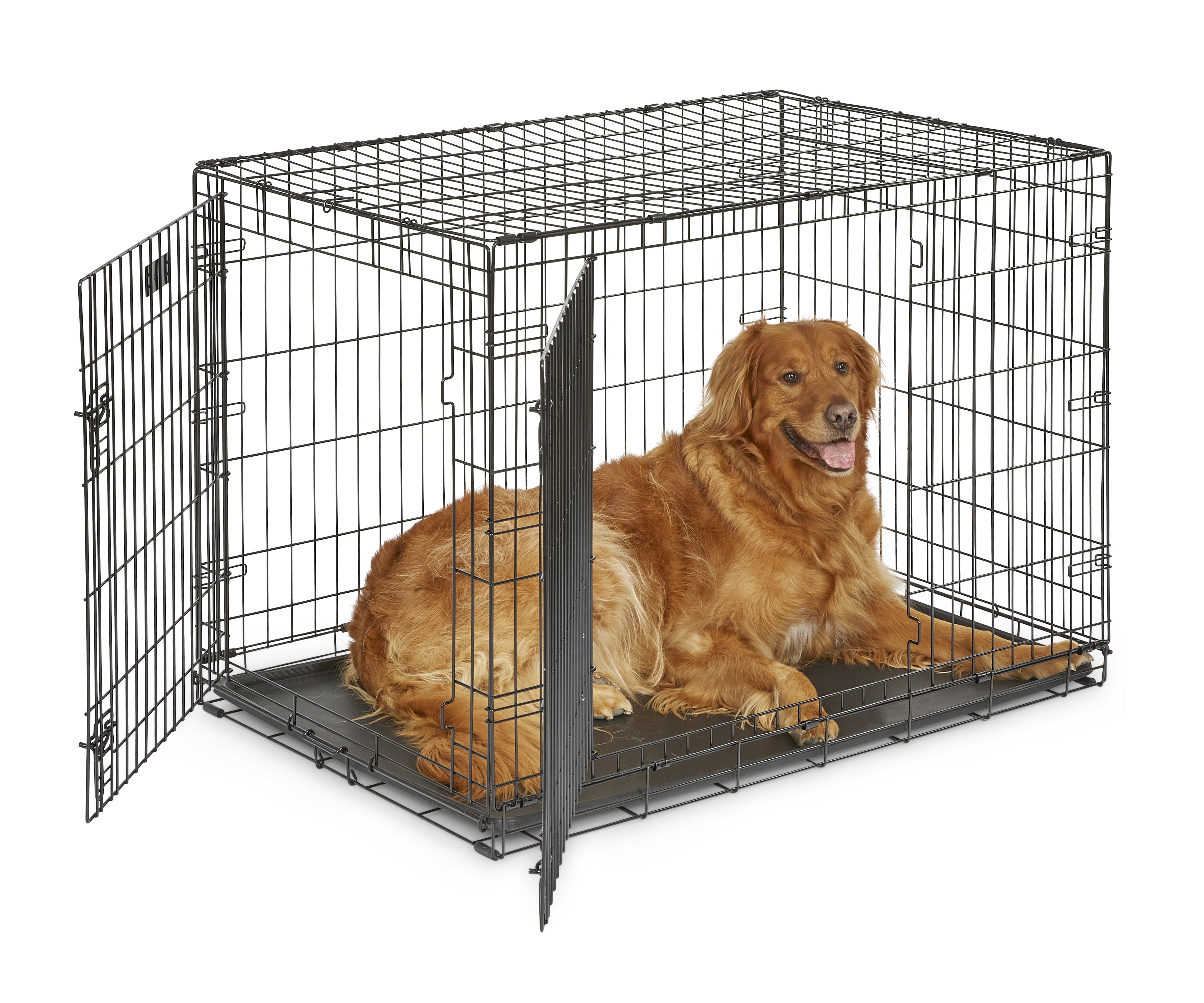 MidWest Homes For Pets Double Door iCrate Metal Dog Crate， 42