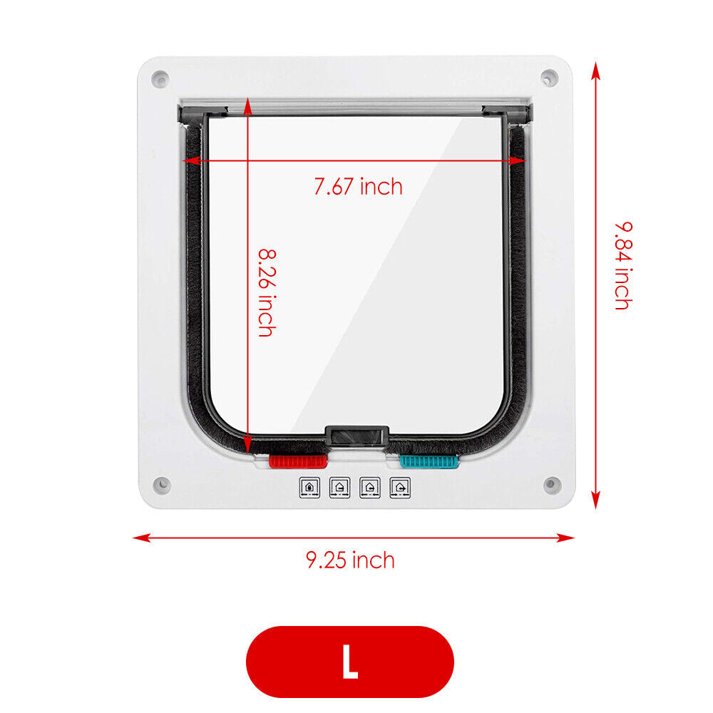 Medium Cat Flap Door with 4 Way Lock 8.26