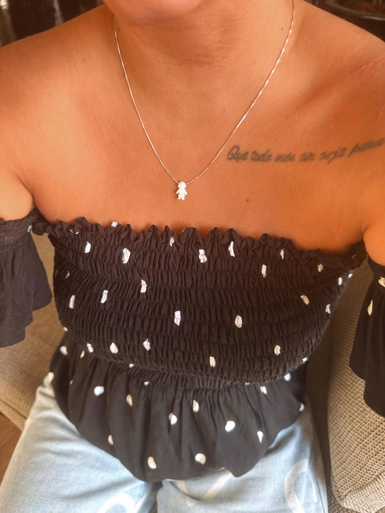 Colar Menino/Menina (Pedra Opalina)