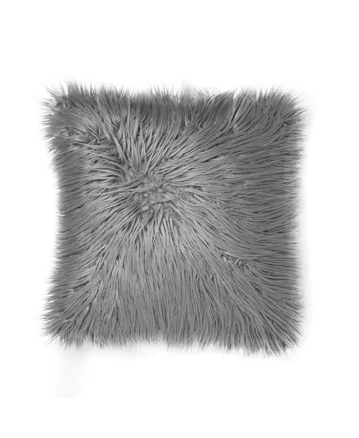 Dormify Faux Mongolian Square Pillow， 18