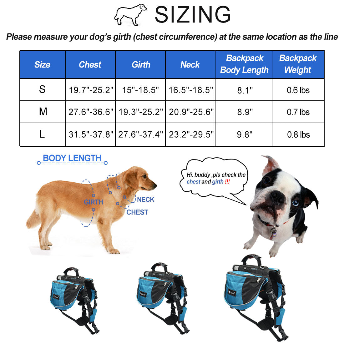 Unique Bargains Dog Pet Backpack Carrier Saddle Bag Outdoor Blue L