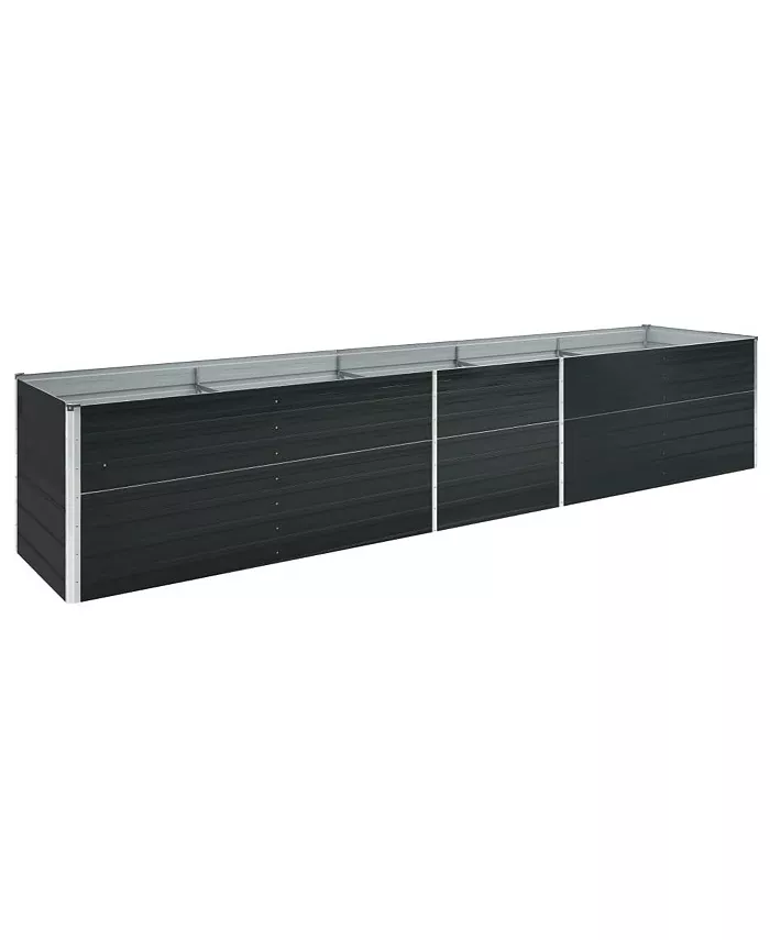 vidaXL Garden Raised Bed Galvanized Steel 157.5