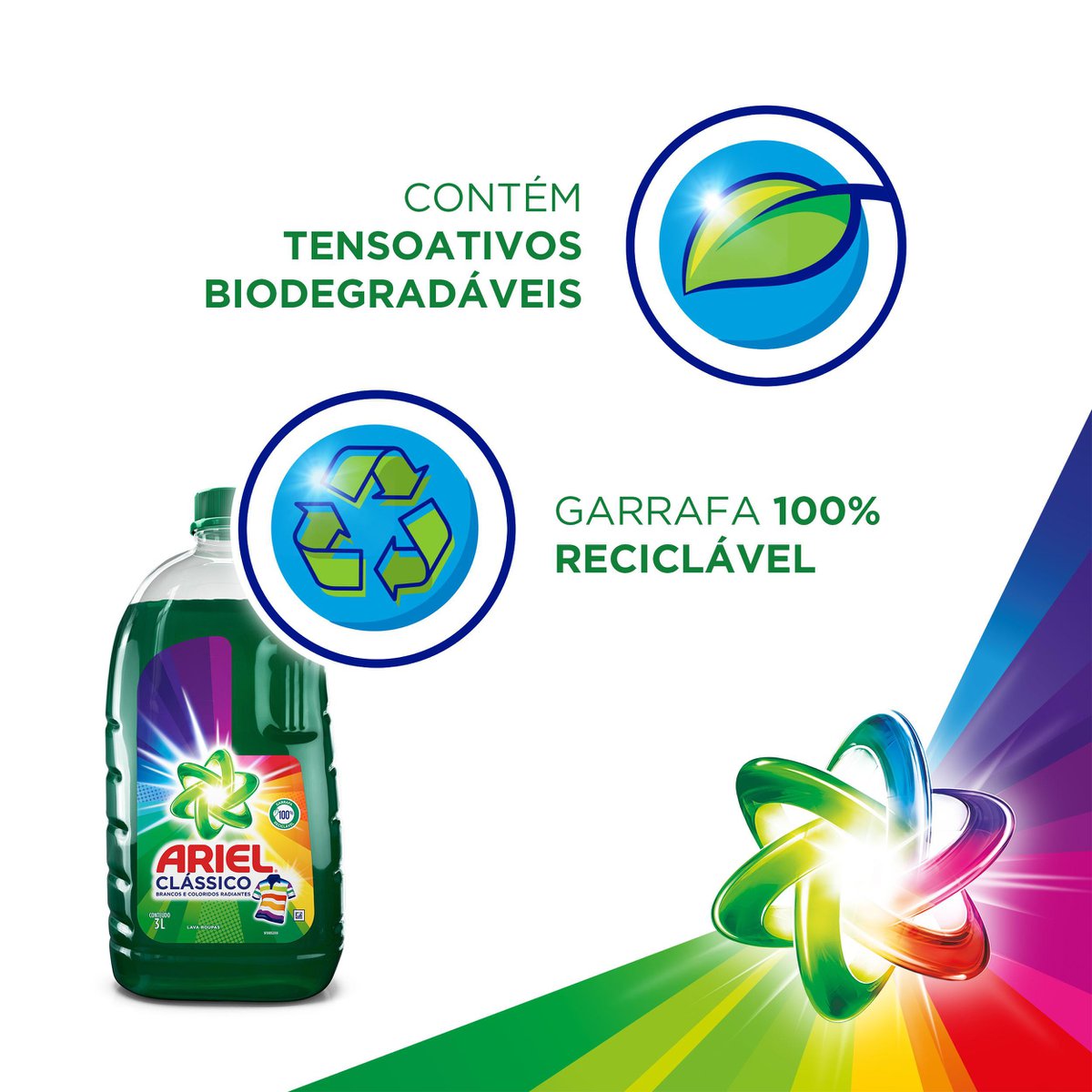 Refil Sabao Liquido Ariel Cores Radiantes 1,5L