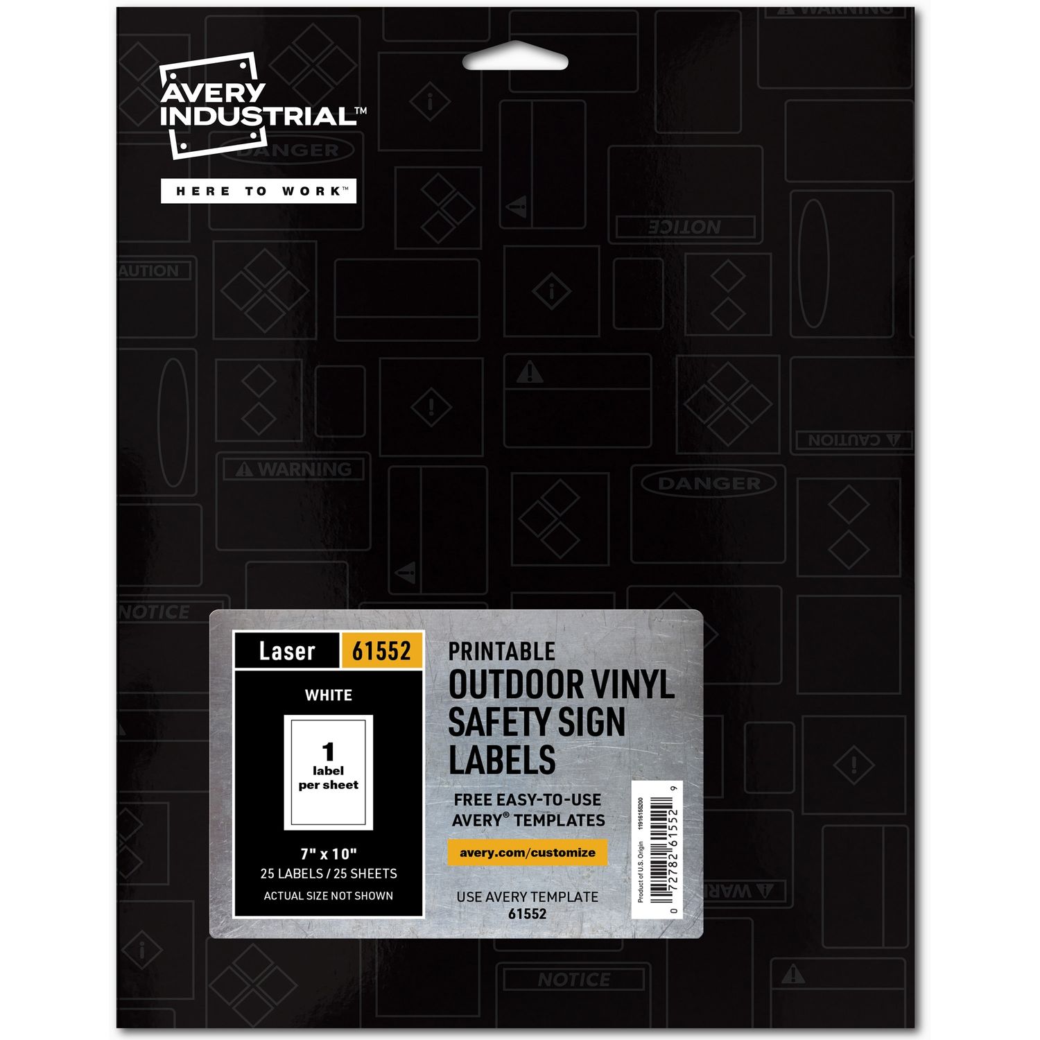 Adhesive Printable Vinyl Signs by Avery AVE61552