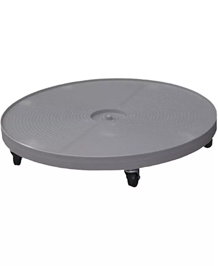 Devault 6-Wheeled Plant and Whiskey Barrel Dolly， Gray Mist， 24in