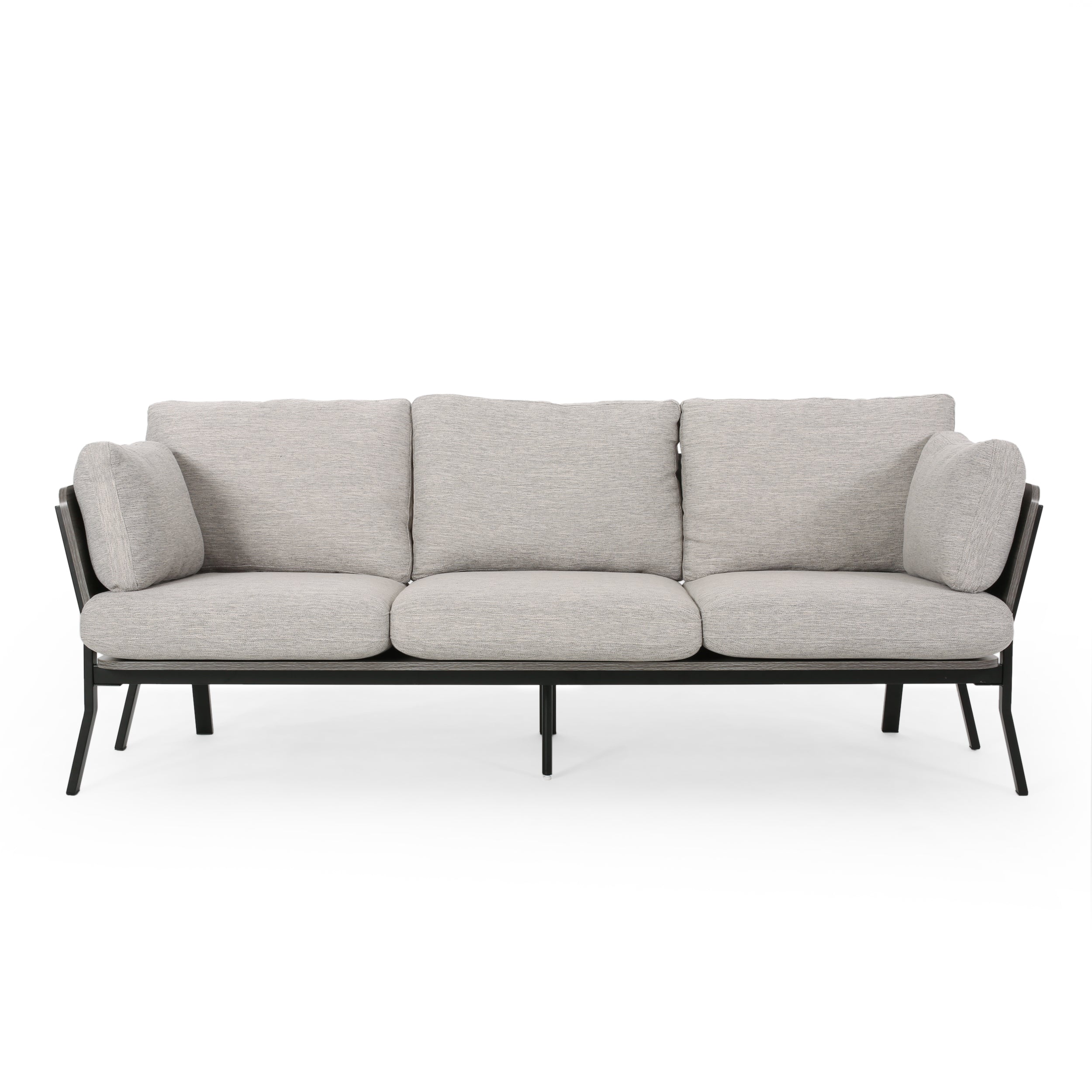 Athea Mid-Century Modern 3 Seater Wood Frame Sofa