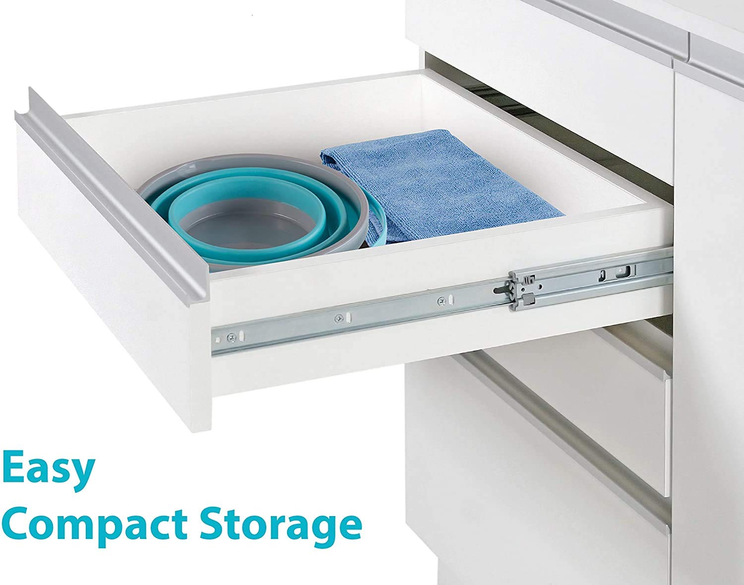 ToyZe∩┐╜ Foldable 10" Pail Buckets Silicone Collapsible Buckets Multi Purpose 5 Liter, 1.5 Gallons (Pack of 3)