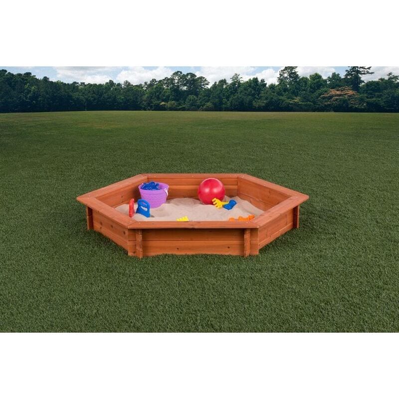 Creative Cedar Designs Hexagon Wooden Sandbox 5' x 4'