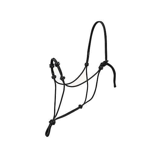 Silvertip Four Knot Rope Halter Average Black