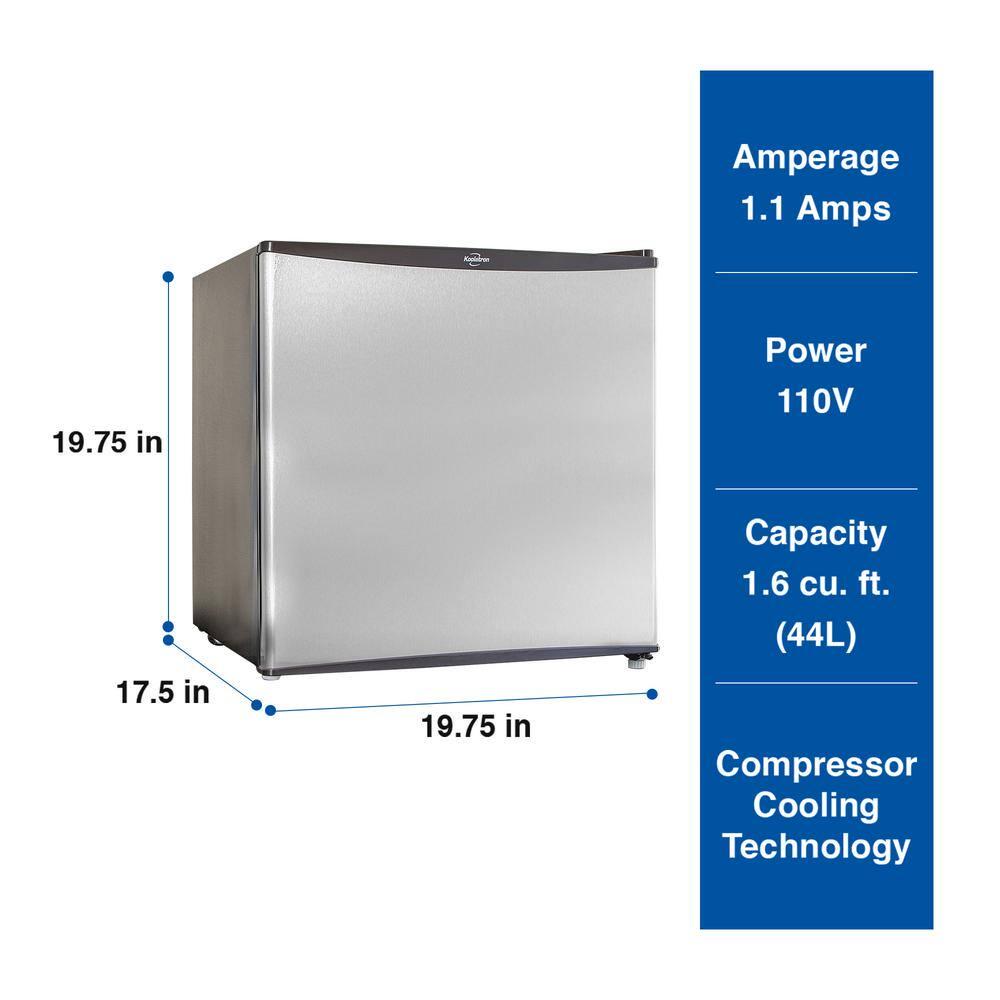 Koolatron 17 cu ft Mini Fridge in Stainless Look