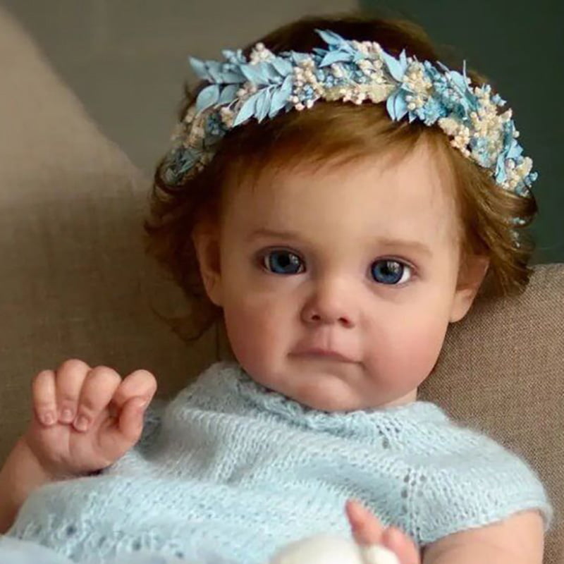 60CM 24inch Reborn Baby Dolls Handmade Reborn Toddler Girl with Long hair
