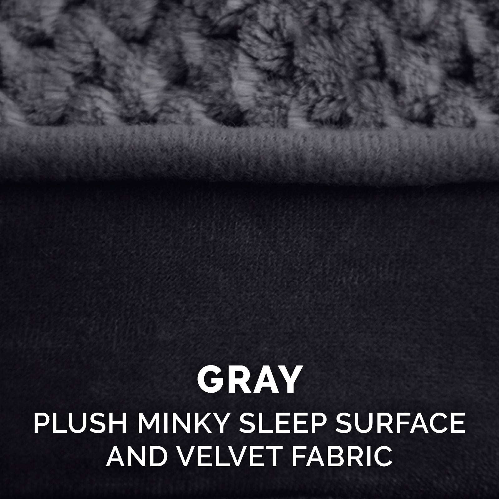 FurHaven Pet Dog Bed | Memory Foam Minky Plush and Velvet Luxe Lounger Pet Bed for Dogs and Cats， Gray， Medium