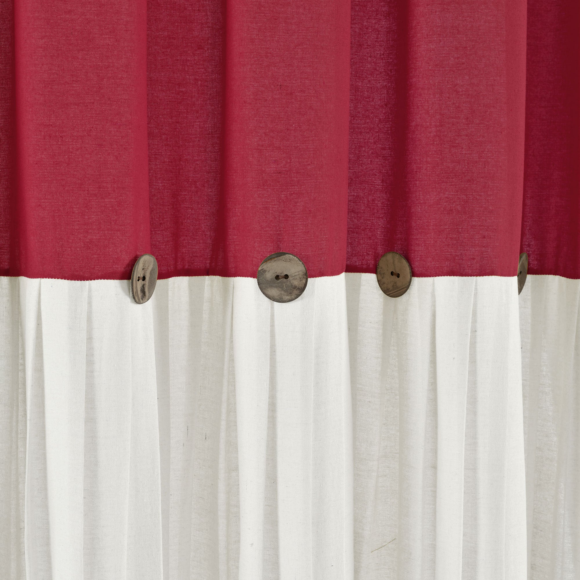 Linen Button Shower Curtain
