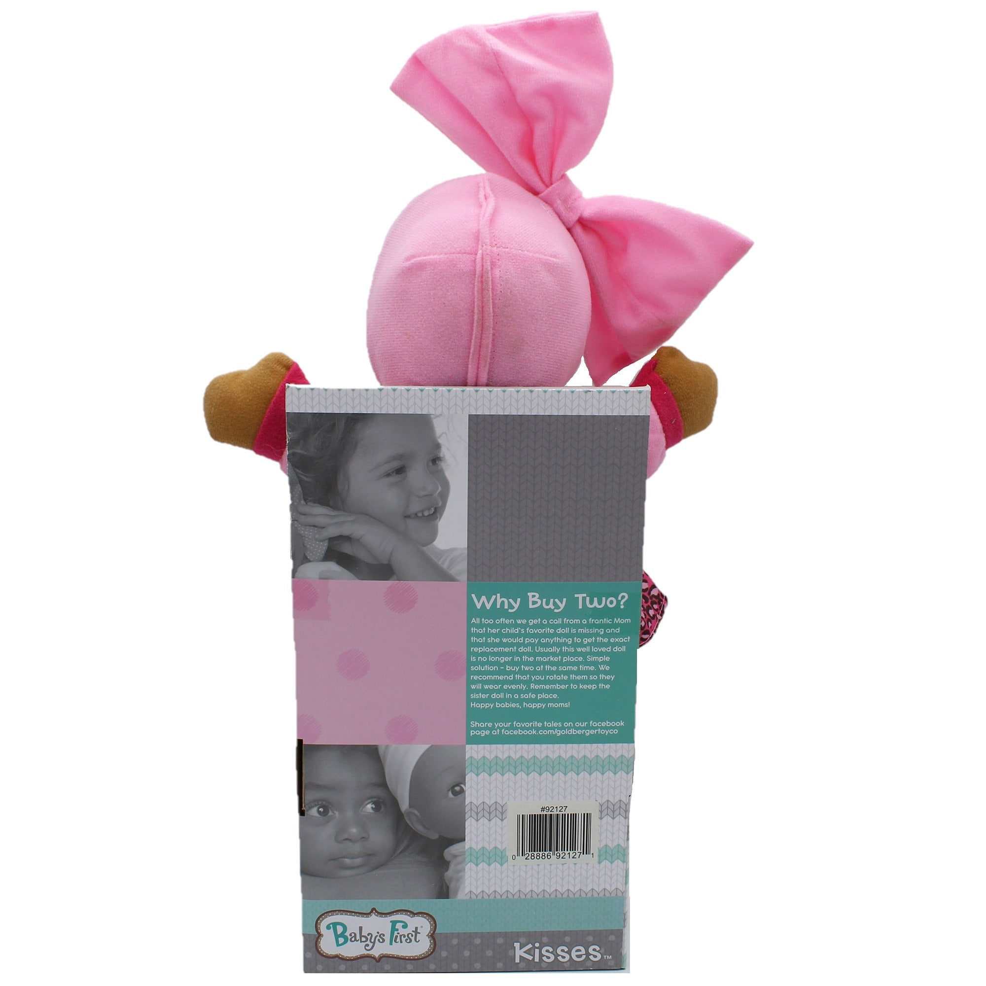 Goldberger Doll baby's First Kisses Animal Print Top African-American