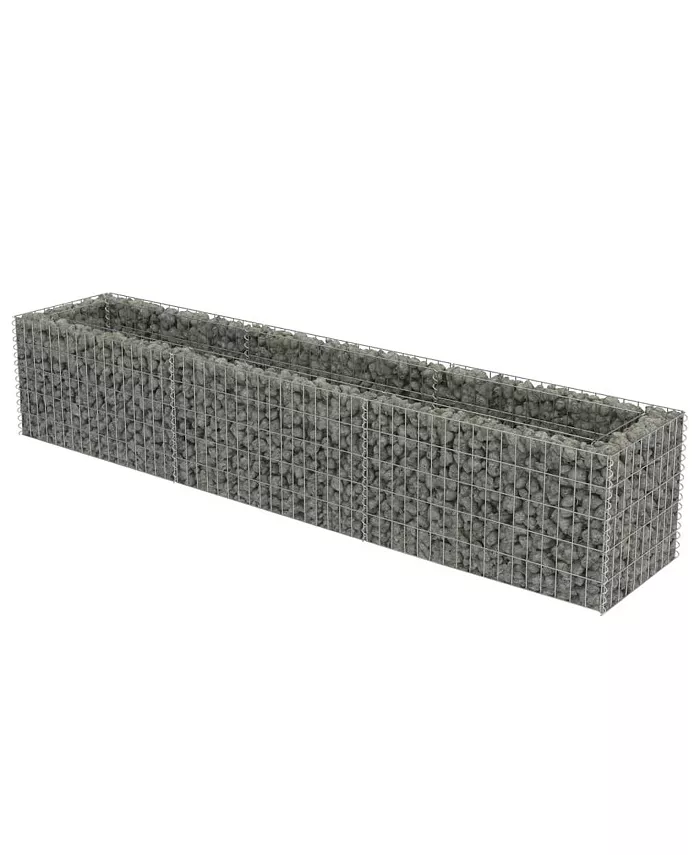 vidaXL Gabion Raised Bed Galvanized Steel 106.3