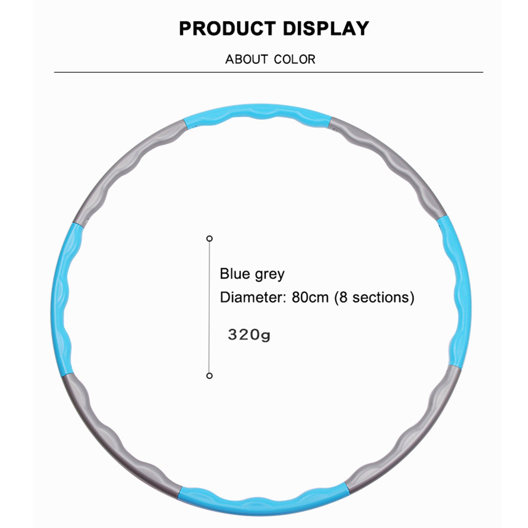 Sunisery Detachable Sports Hoop Adjust 8 Removable Parts Gymnastics Ring Fitness Tool