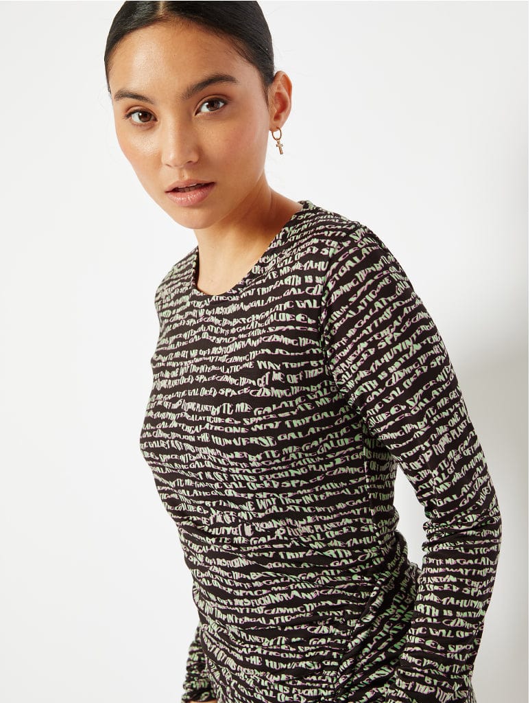 Asymmetric Matrix Mini Dress