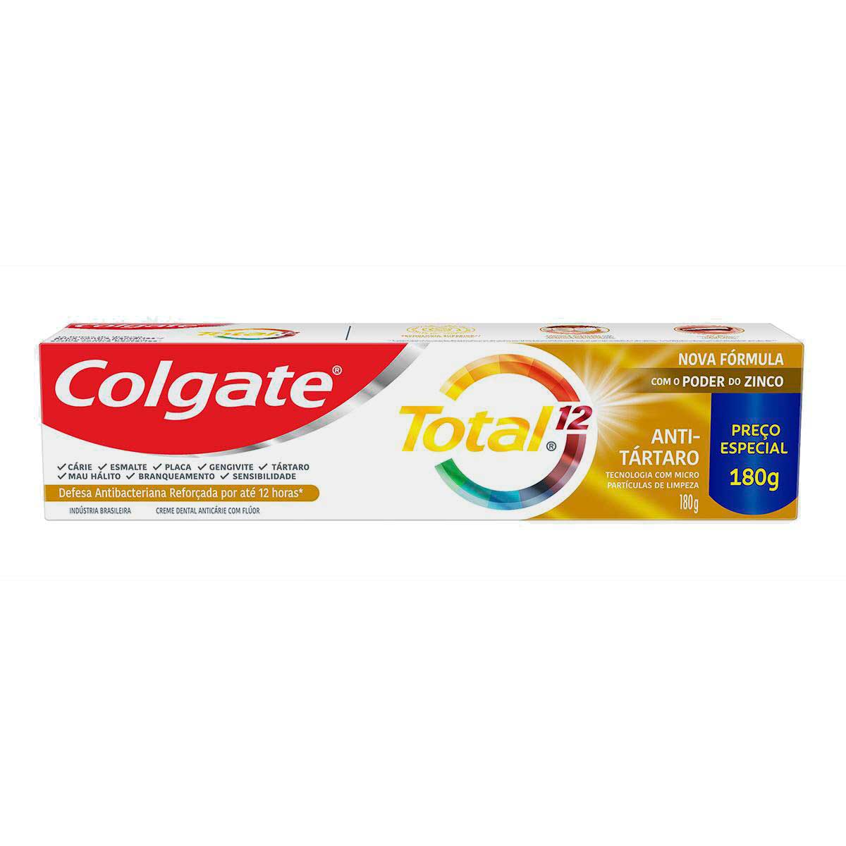 Creme Dental Colgate Total 12 Anti Tartaro 180g