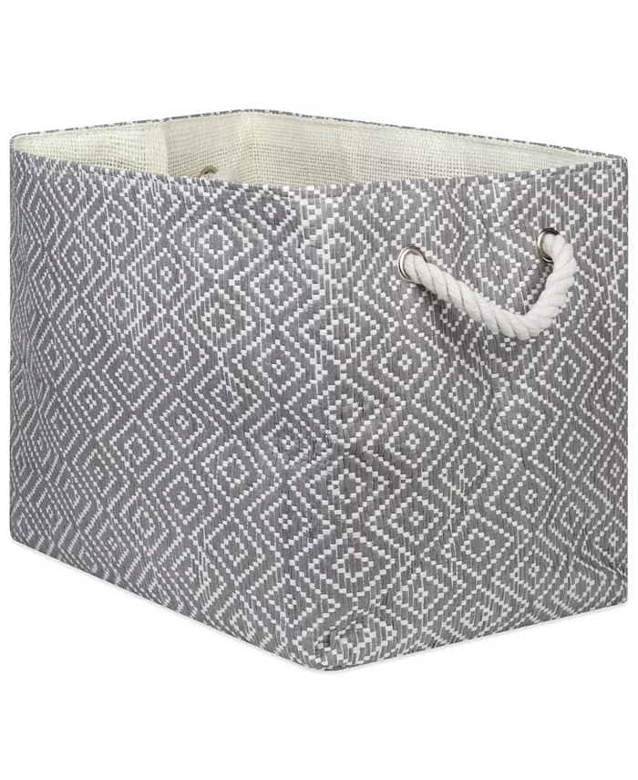 Design Imports Design Import Paper Bin Diamond Basket Weave， Rectangle