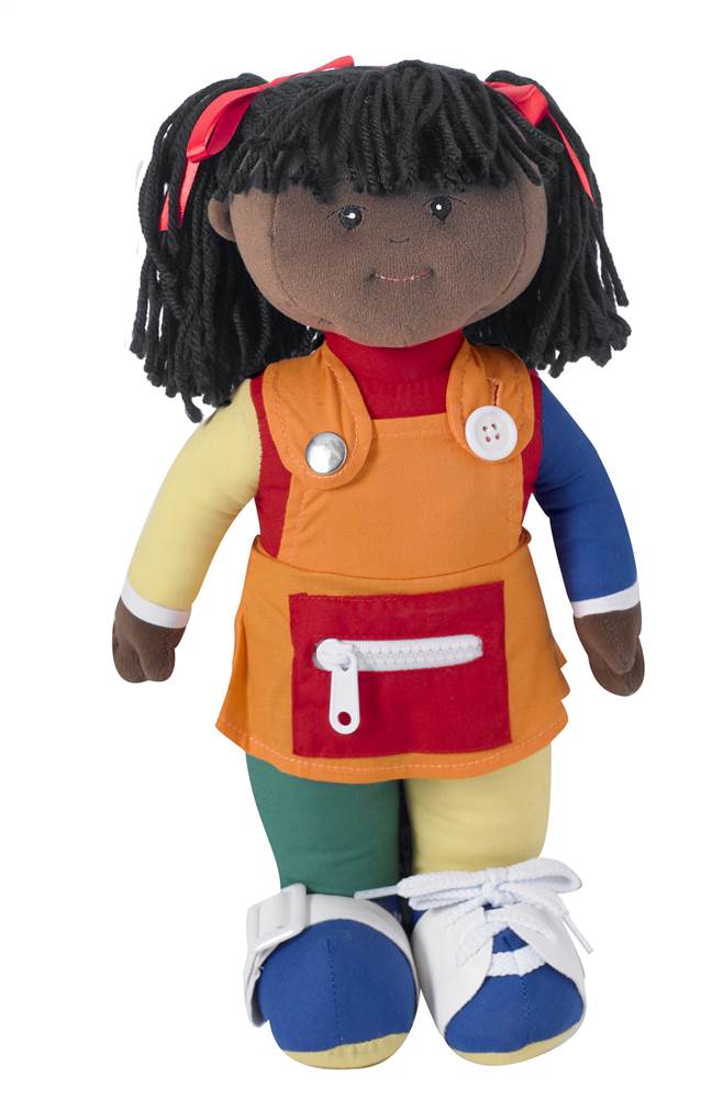 Childrens Factory Learn-to-Dress Doll, Black Girl
