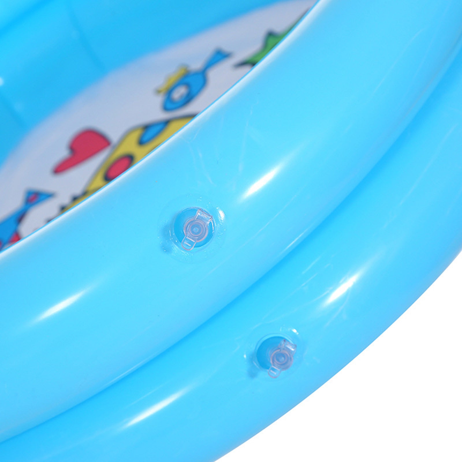 Swimming Pool 65*65cm 2 Ring Round Ocean World Design Animal Printed Bottom For Baby PVC Inflatable