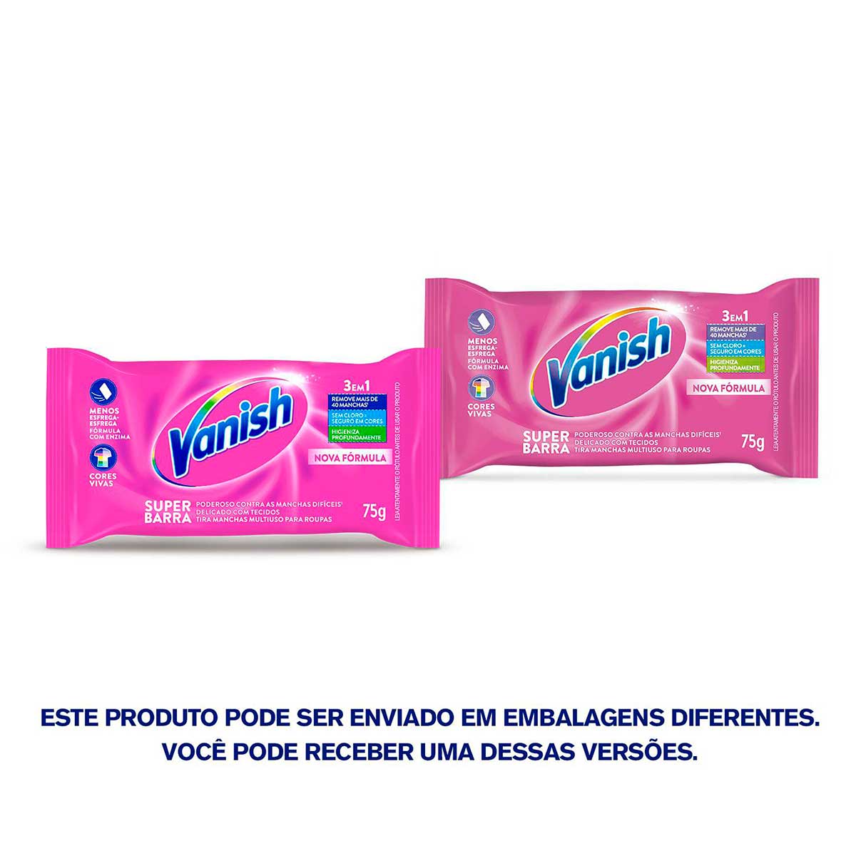 Tira Manchas Vanish Super Barra para roupas coloridas 75g