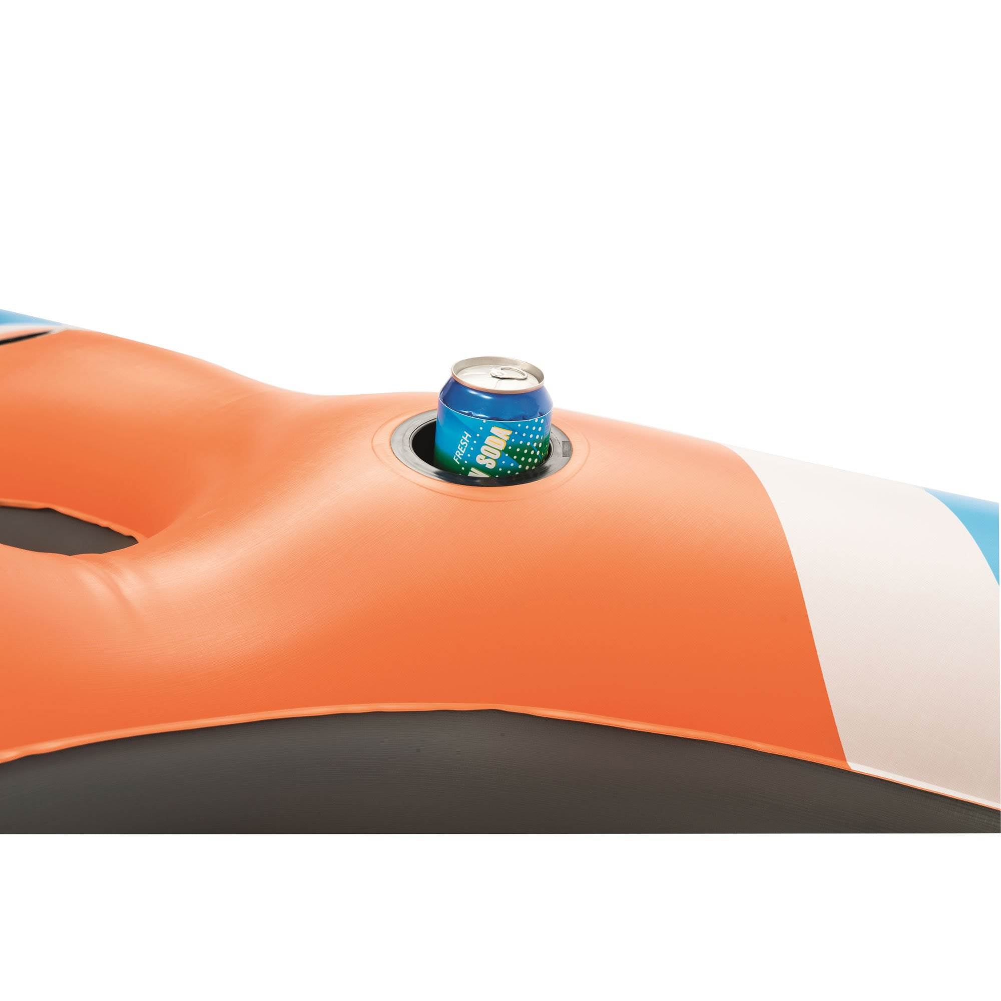 Bestway Hydro-Force Rapid Rider 4 Person Inflatable River Tube, Orange