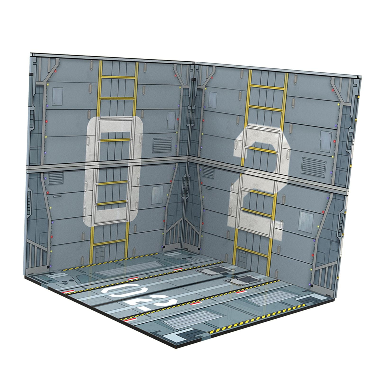 1/12 Scale Backdrop Showcase Background Layout Scene for Action Figures Vehicle Style A