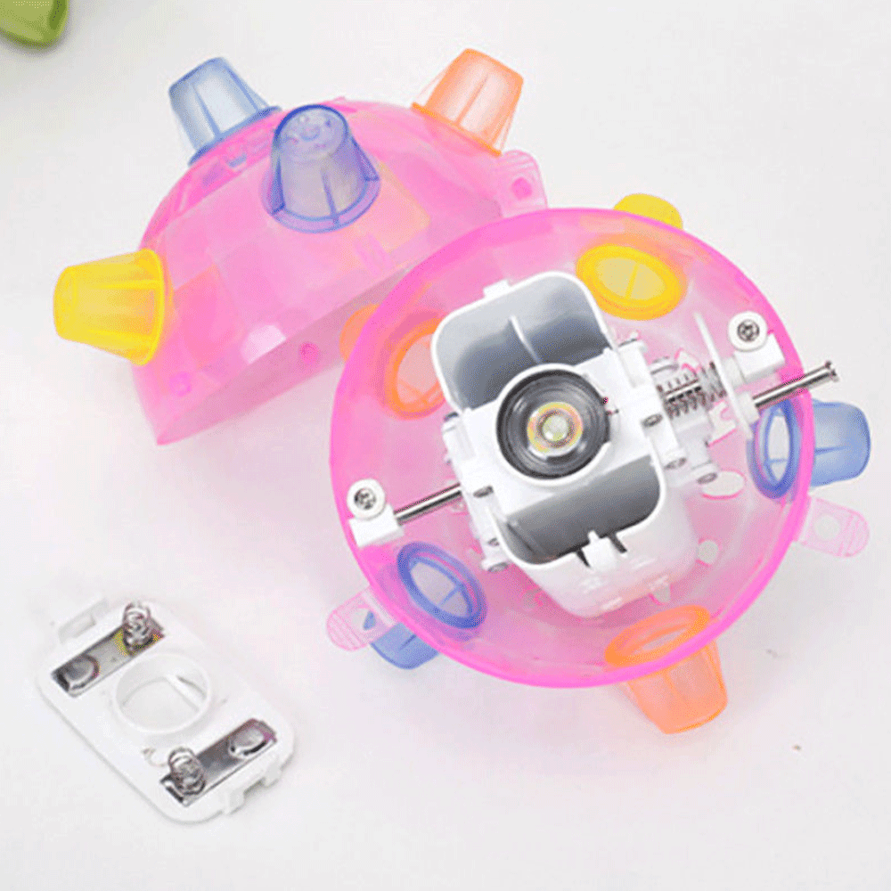 Sunisery Baby Music Ball Toy Jumping Activation Flashing Colorful Flash Bouncing Vibrating Ball