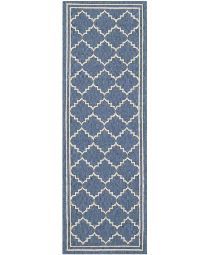 Safavieh Courtyard Blue and Beige 2'3