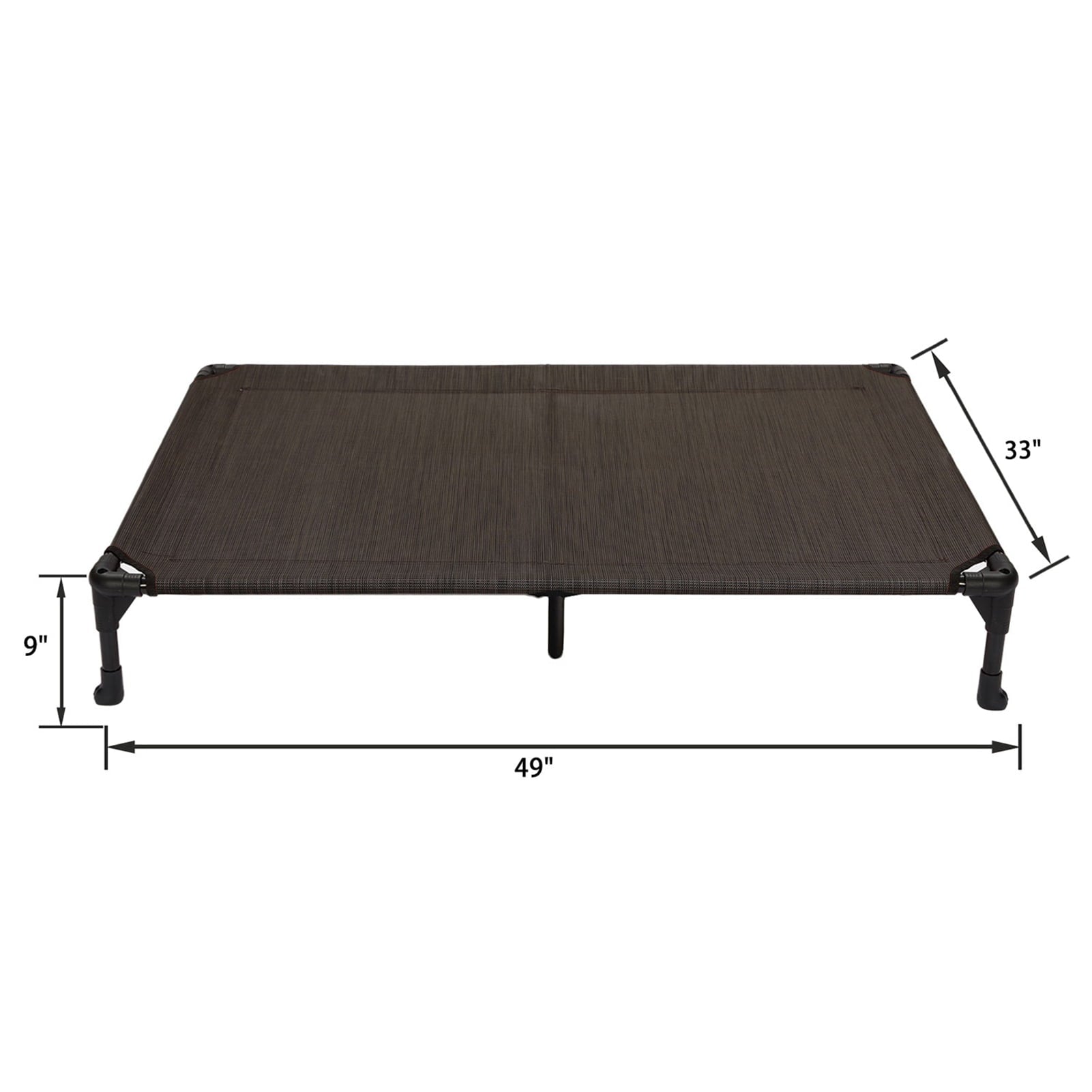Veehoo Cooling Elevated Dog Bed， Portable Raised Pet Cot with Washable Mesh， X Large， Brown