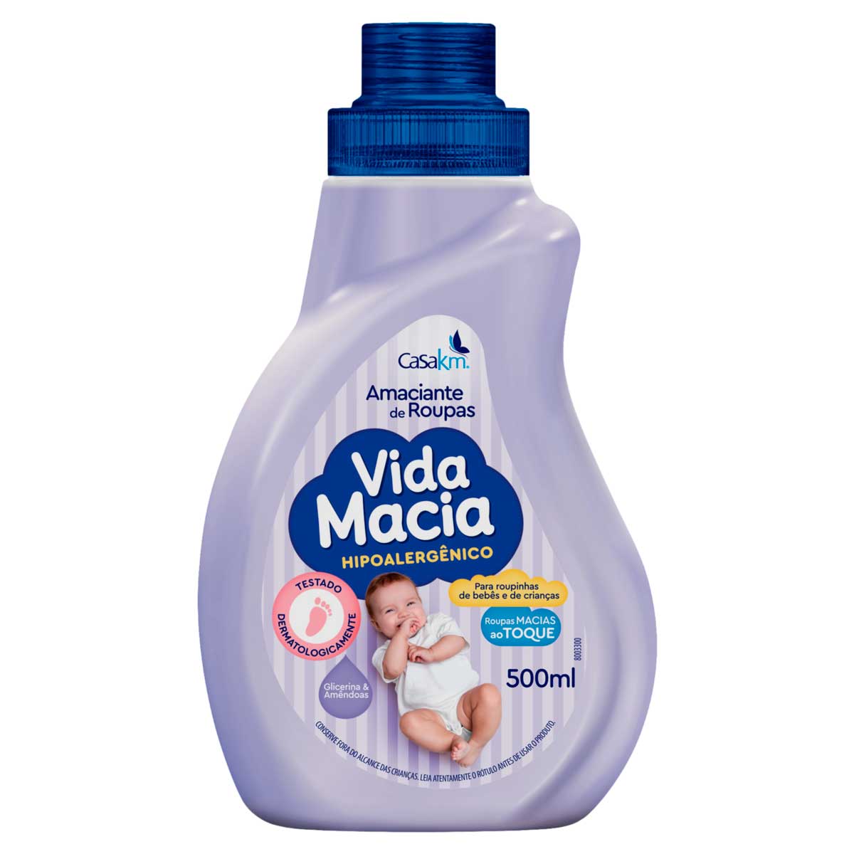 Amaciante De Roupa Glicerina & Amendoas Vida Macia Frasco 500ml
