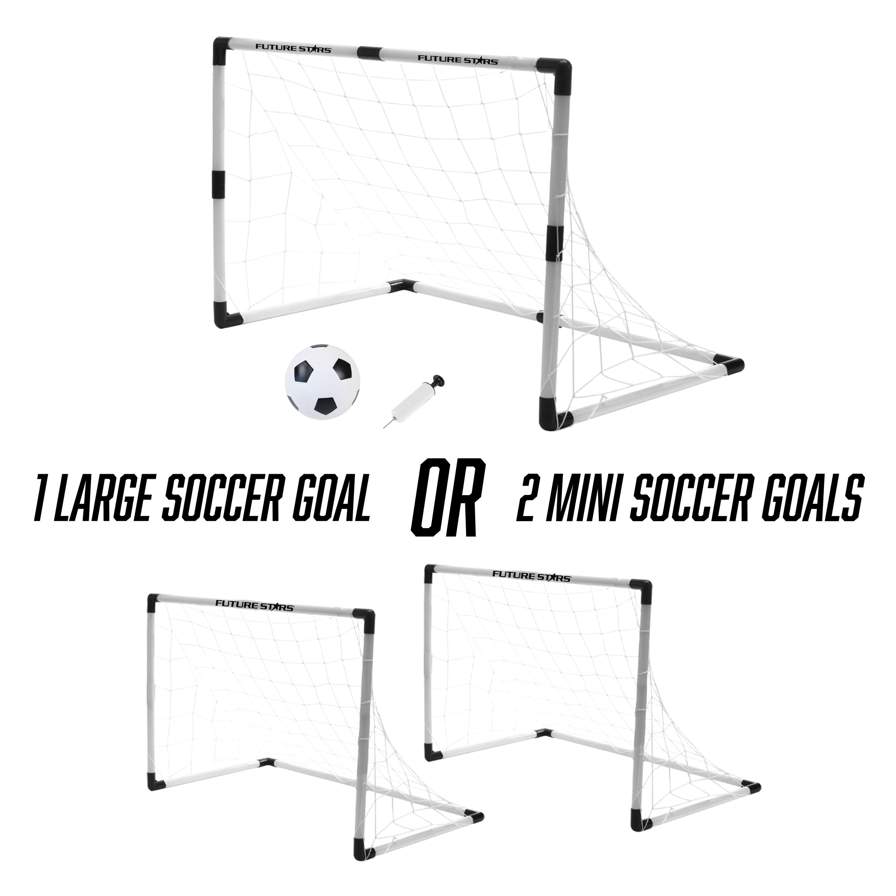 Future Stars 2-in-1 Junior Soccer Game Set - Nets， Ball and Pump - For Ages 2 and Up
