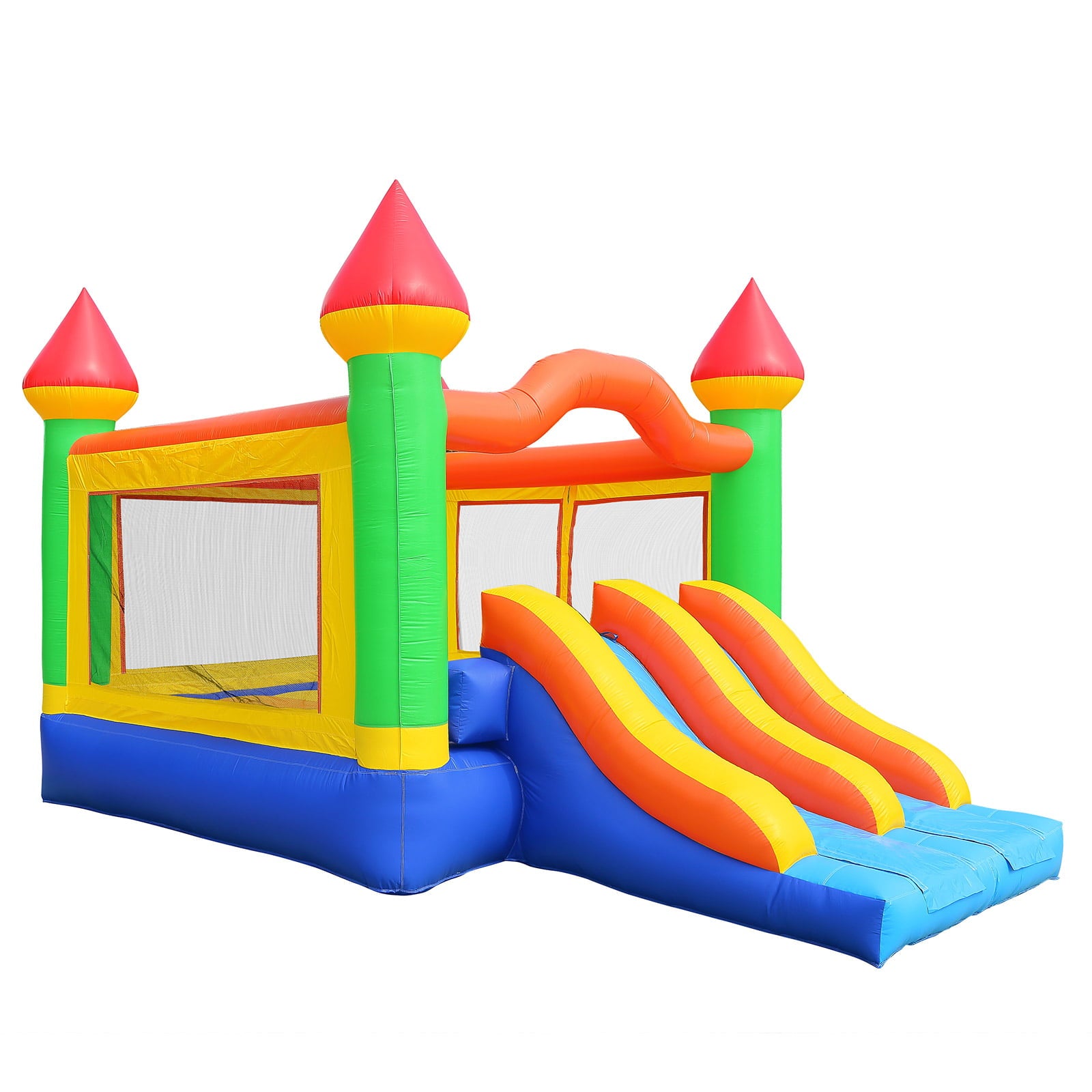 Inflatable HQ Commercial Grade Mega Double Slide Castle Bounce House 100% PVC and Blower